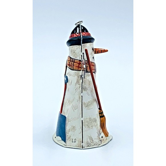 1997 Hallmark Pressed Tin Meadow Santa Vintage Christmas Ornament Mint in Box - Picture 3 of 11